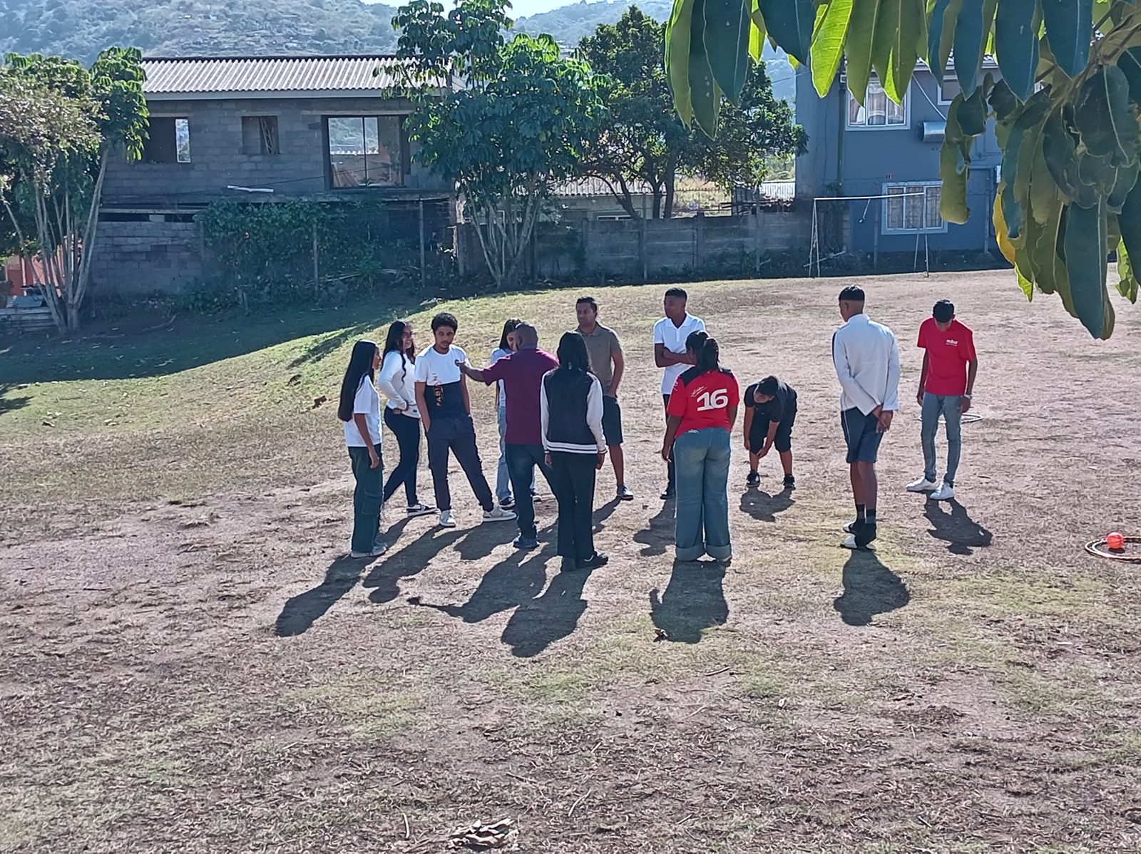 Youth session outdoors in the community